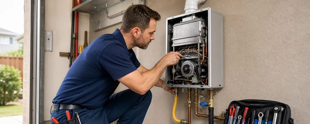Before service for Gas Tankless Water Heater